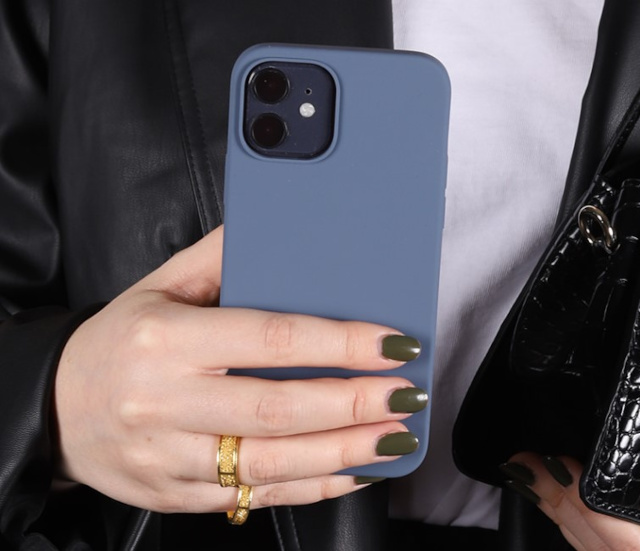 【Holdit】シリコン製スマホケース パシフィックブルー