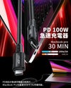 AceFast ブランド Type-c -Type-c ケーブル 2m 急速充電 充電ケーブル 急速 PD 100w USB-C TypeC USB 高速充電 480Mbps 耐久 強化コネクタ PD対応 黒 Black グレー iPad MacBook Pro エースファスト iPhone16