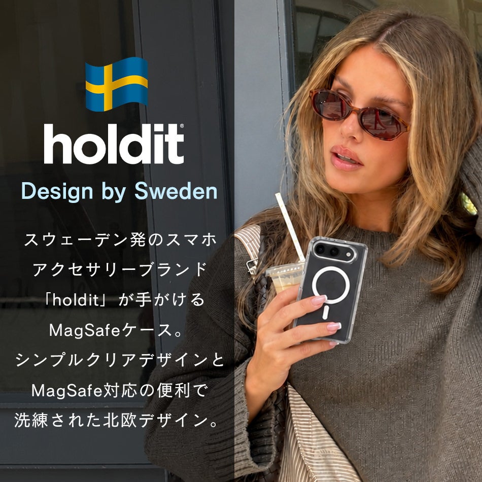 holdit iPhone Duo ケース クリア MagSafe対応 カメラ保護 クリアケース マグセーフ スマホケース 耐傷処理 耐衝撃 衝撃吸収 透明 ワイヤレス充電 おしゃれ シンプル アイフォンケース iPhoneDuo アイフォンデュオ iPhoneDuoケース